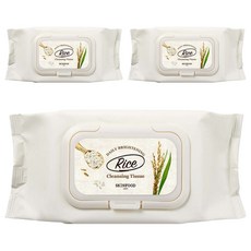 SKINFOOD 米糠每日亮白卸妝濕巾, 80入, 3個