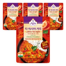 티아시아키친 스파이시 치킨 빈달루 커리, 170g, 4개