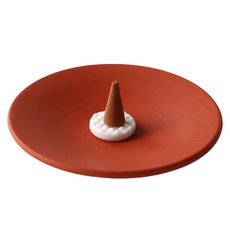 MUJI 無印良品 磁器線香座, 圓型 棕色