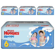 하기스 NEW 물놀이 팬티 기저귀 유아용, 48매, 6단계