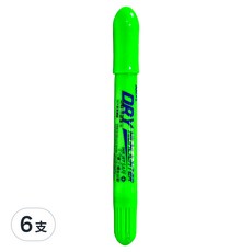 AMOS 阿摩司 果凍螢光筆 DRY HIGHLIGHTER, 綠色, 6支
