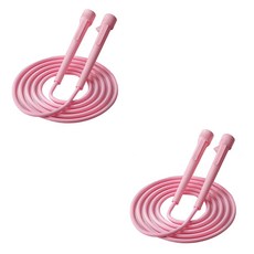 Thehaepiaen 可調節長度輕量跳繩, 2個, 粉紅色