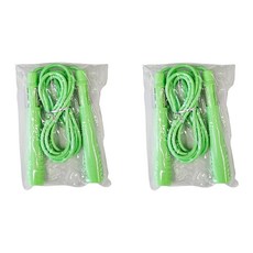 The해피앤 길이조절 줄꼬임방지 줄넘기, 그린, 2개