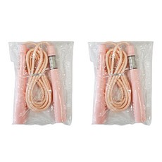 The Happy & 長度可調防纏繞跳繩, 2個, 粉紅色