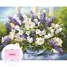 DCLARE 相框畫布型鑽石畫 DIY 套組 40 x 50 cm, 1套, 羅曼史