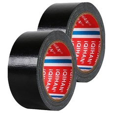 iQIHAN DADA 高黏度強力棉質膠帶 45mm x 50m, 黑色, 2個