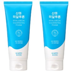 해피바스 산뜻 히알루론 클렌징 폼, 200g, 2개
