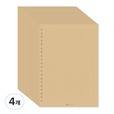 PLEPIC Light Cozy 牛皮紙點陣筆記本, 4個, 03 牛皮紙點陣, 40張