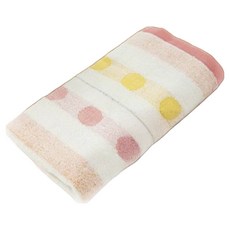 SHING LONG TEXTILE 台灣興隆毛巾 多彩圓點擦髮巾, 粉色, 1條