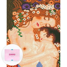 DCLARE 畫框帆布型鑽石畫DIY套組 40 x 50 cm, 克林姆 母親與嬰兒, 1套