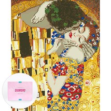 DCLARE 相框畫布型鑽石畫 DIY 套組 40 x 50 cm, 1套, 克林姆-吻