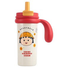 BEDDYBEAR 杯具熊 小蠻腰雙飲保溫杯 316不銹鋼 夏葵丸子, 1個, 紅色/米色, 620ml