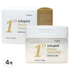 1chopick 馬鈴薯爽膚棉片 120ml, 4個, 60枚入