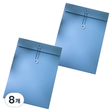 Misoroun 紙質文件檔案收納袋 23.9 x 33 cm, 8個, 藍色