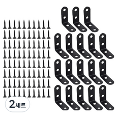 OON 스테인리스 숏 라운드 꺽쇠 D타입 18p + 피스못 80p 세트, 2세트