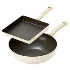 실바트 순수 IH 프라이팬 2종, 아이보리, 1세트, 계란말이팬 24cm + 궁중팬 28cm