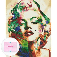 DCLARE 相框畫布型鑽石畫 DIY 套組 40 x 50 cm, 1套, 瑪麗蓮夢露