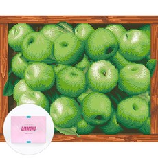 DCLARE 相框畫布型鑽石畫 DIY 套組 40 x 50 cm, 1套, 青蘋果