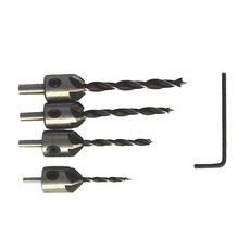 泉友 SC5307 三尖木工鑽頭組 (5入) 高碳鋼材質 適用於木材鑽孔, 1組