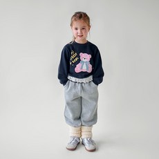 WALTONKIDS 粉紅泰迪熊刷毛上衣 + 下著套裝