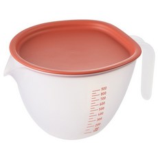 AKEBONO 曙產業 調理盆 日本製 附蓋 ch-2121 紅色 大號, 1個