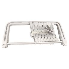 懶角落 多功能折疊式防風曬衣架 18夾 36 x 32 x 16cm 350g, 1個, 淺灰白