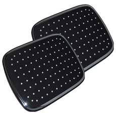 頂噴淋浴蓮蓬頭 方形, 2個, 黑色