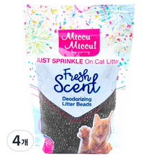 미큐 프레쉬씬 디오더라이징 고양이 화장실 오더컨트롤 비즈, 300g, 4개, 무향