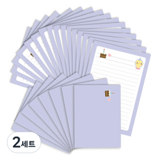 2Youngdesign 可愛動物信紙 16p + 信封 8p 套組, 2套, 蛋糕