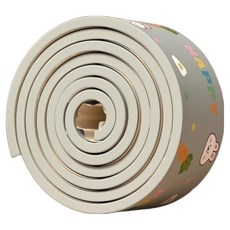 Couselect 軟彈直角兒童防撞條 NBR泡棉保護條/桌角墊, 小兔蘿蔔 灰色, 1捲