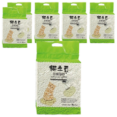 貓之豆 豆腐砂, 8L (3KG), 原味/綠茶/竹炭, 除臭好, 水溶性好, 6包