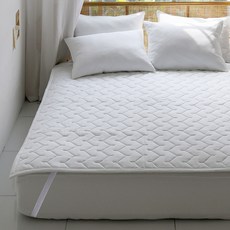 Bassum 固定鬆緊帶防蟎薄墊, 白色