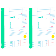 MUNID 多功能康奈爾線條網格精裝筆記本, 薄荷綠, 2個