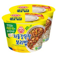 오뚜기 컵밥 차돌강된장보리밥+계란국, 315g, 2개