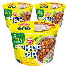오뚜기 컵밥 차돌강된장보리밥+계란국, 315g, 3개