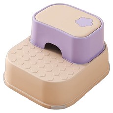 艾米購物 粉紫色/粉色 雙層兒童階梯椅 防滑安全 輕巧易搬運