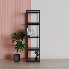 SHuRaCK 5層收納架 400 x 300 x 1800 mm, 黑色