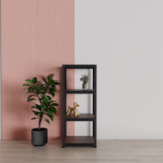 슈랙 수납선반 400 x 300 x 1200 mm, 블랙, 4단