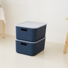 Bono House I.M Living Box Storage Organizer M 15.8L, 深藍色, 2個