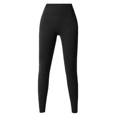 KR SKANGEL 後腰內袋高腰瑜珈褲 - 晶石黑 耐洗耐磨, L