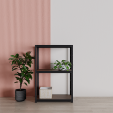 슈랙 수납선반 3단 800 x 300 x 1200 mm, 블랙