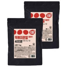 Sikjajaewang 辣炒年糕粉 辣味, 2個, 1kg