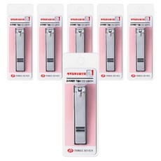 THREE SEVEN Louisbon乾淨俐落的高級指甲刀, 6個, 銀色