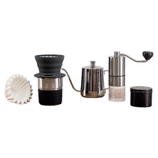 ANTIAN 手沖咖啡禮盒套組, 1組, 磨豆機 + 手沖壺 + 折疊濾杯 + 咖啡杯 + 咖啡豆罐, 600ml
