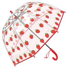 에스케이아이앤디 여아용 투명 딸기 돔형 우산