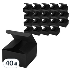 indi.k 素色禮物盒 1號 8 x 8 x 4.5cm, 40個, 黑色