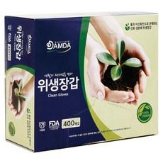 담다 손에 딱 맞는 착용감 엠보싱 위생장갑, 400개입, 1개