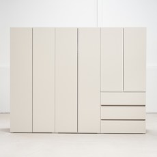 도모 아르디아 1단 + 2단 + 3단 옷장 세트 2400 방문설치, 매트 아이보리