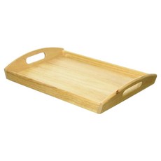 PEARL LIFE 珍珠金屬 方形托盤, 天然木色, 1個