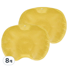 바롬몰 발 마사지 실리콘 브러쉬 옐로우 29 x 19 cm, 1개입, 8개, 150g